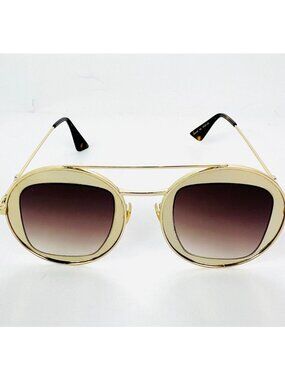 Gucci Round Frame Sylvie Web Sunglasses GG0105S